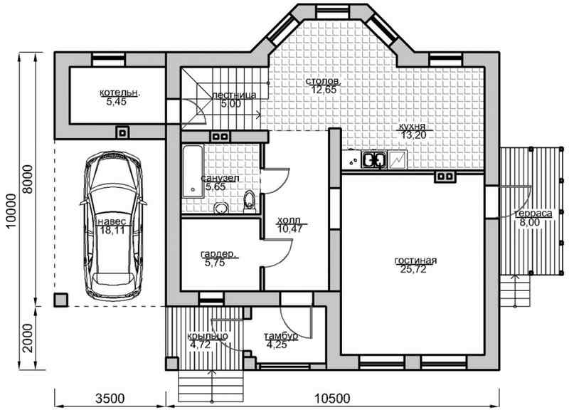 План проект дома из газобетона - 97 фото