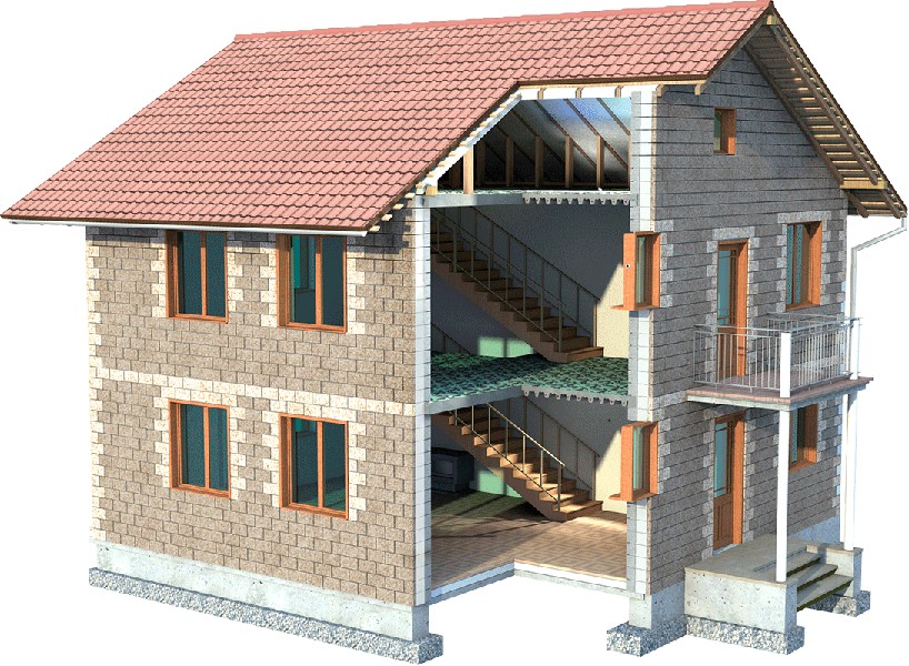 технология строительства домов из теплоблоков, этапы строительства домов из теплоблоков