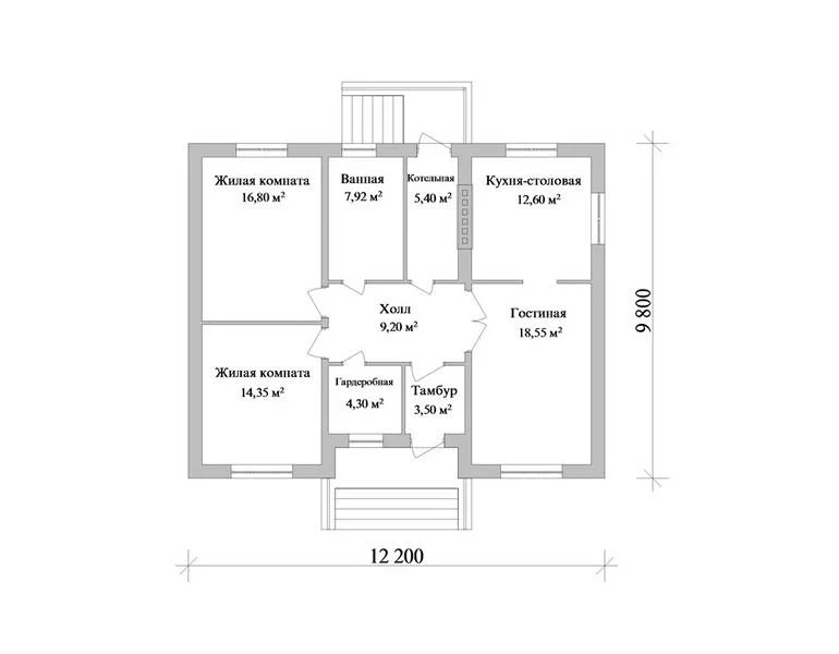 Расчет типового одноэтажного дома
