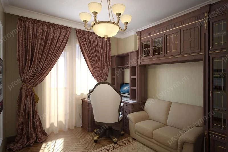 Дизайн интерьера квартиры – кабинет
