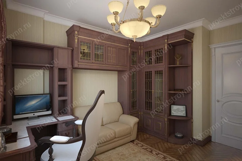 Дизайн интерьера квартиры – кабинет