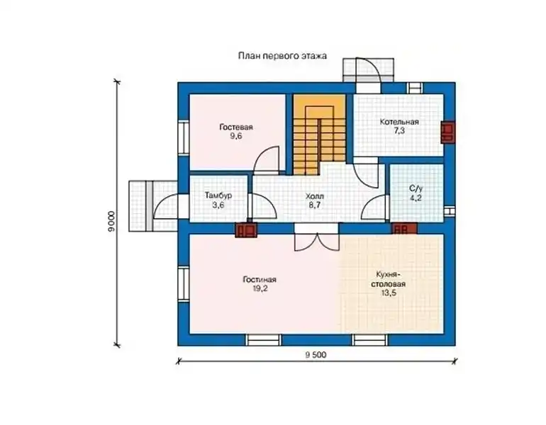 Расчет типового двухэтажного дома